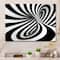 Designart - Spiral Black n White - Contemporary Canvas Art Print